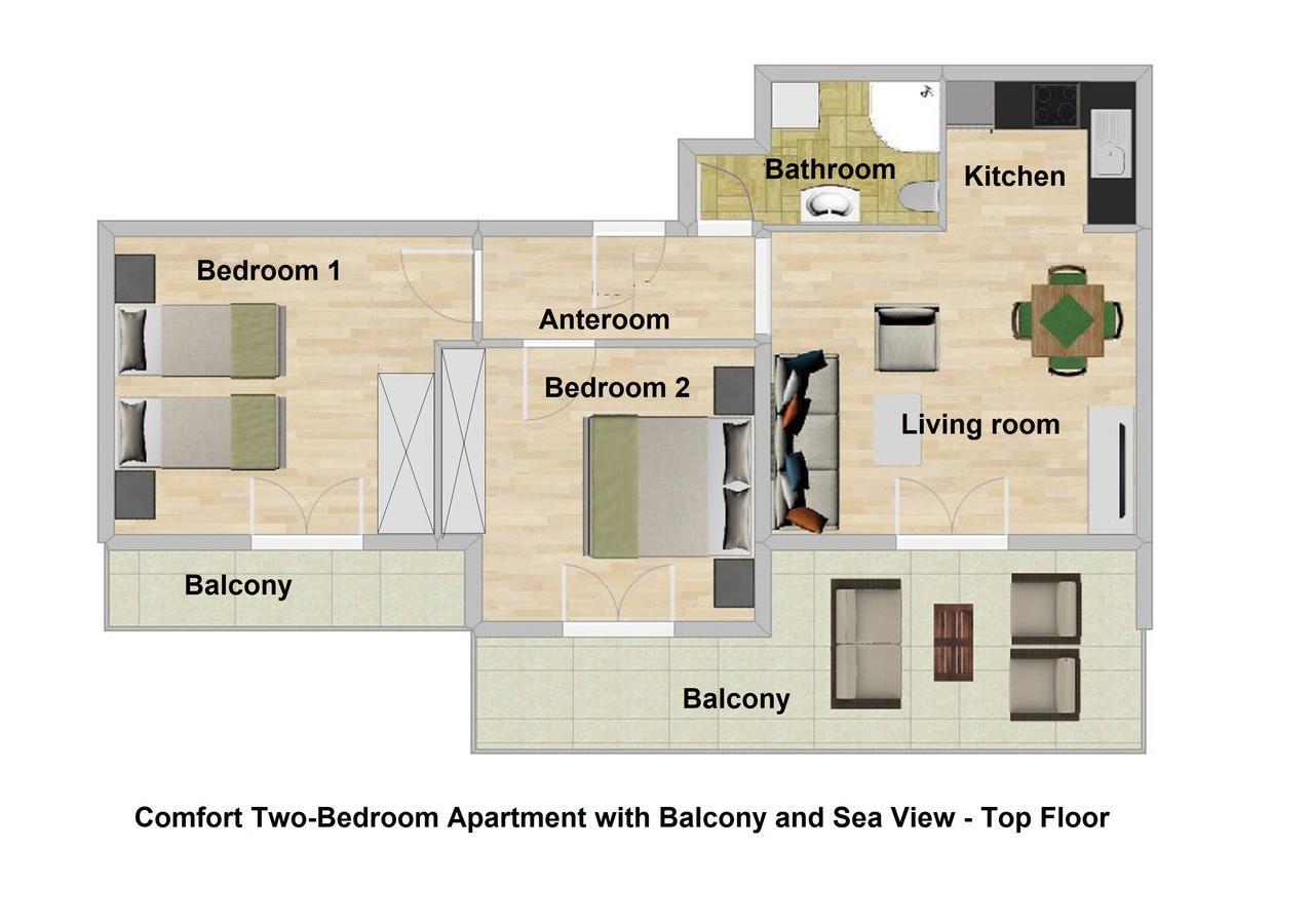 Apartments Miramar Котор Екстер'єр фото